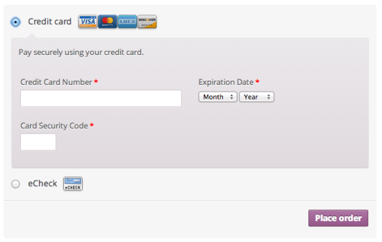 WooCommerce Authorize.net AIM Payment Gateway Integration Checkout Experience