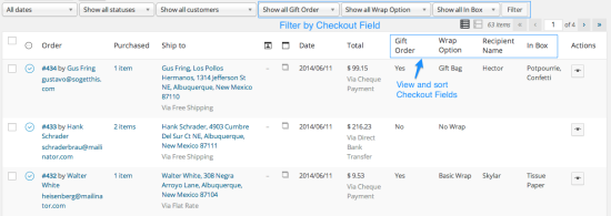 WooCommerce Checkout Addons | Sorting and Filtering Orders