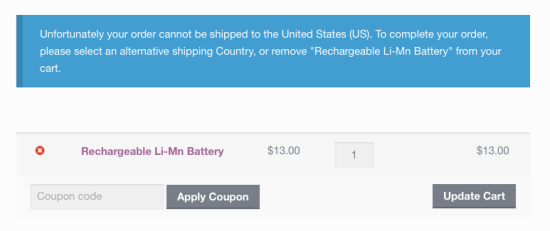 Restrict Shipping Countries and States