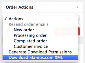 WooCommerce Stamps.com XML Export Order Actions